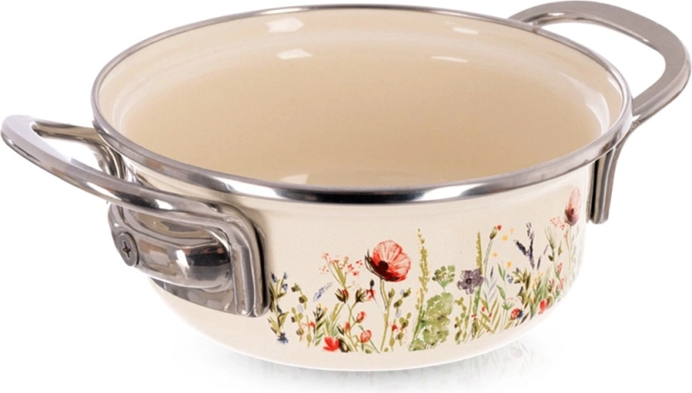 Kremasti emajlirani lonac Maki 14 cm, 600 ml
