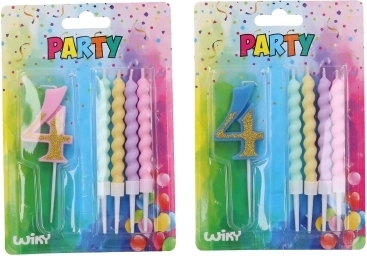 Zabavna svijeća broj 4 s 4 svijeće