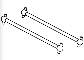 Rear drive shaft 76 mm for Voltage, Major and Infect - 2 pieces