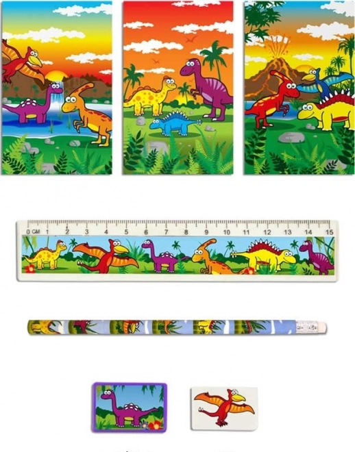 Pisaći set s motivom dinosaura
