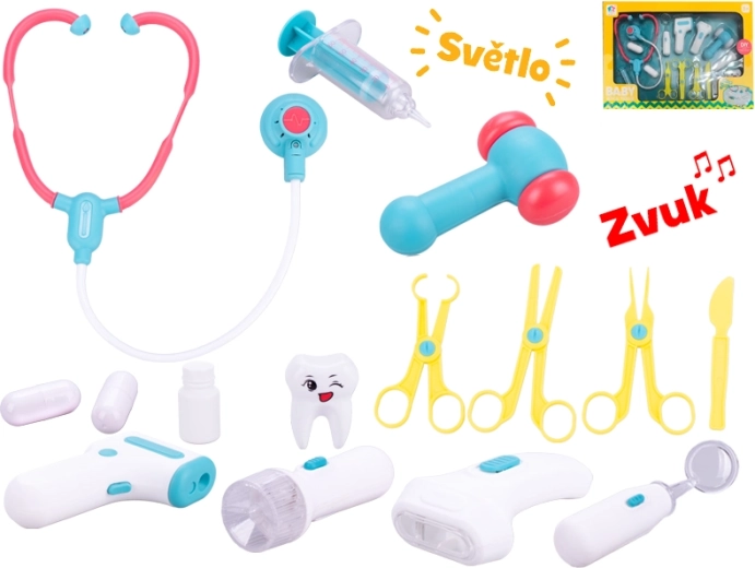 Doktorski set sa svjetlosnim i zvučnim efektima na baterije