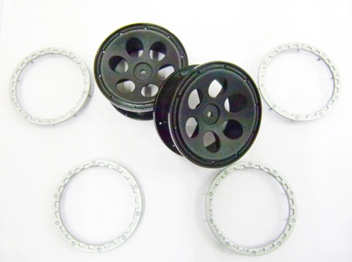 Set of Grey General 1:10 Rims with Decorative Rings