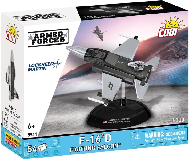 Cobi Armed Forces lovac Lockheed Martin F-16D Fighting Falcon 1:300 (54 dijela)