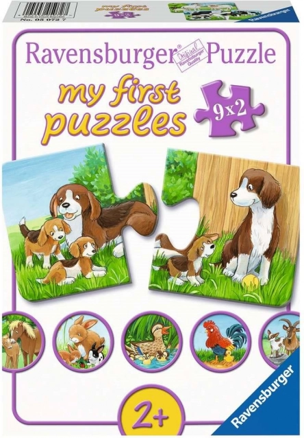 RAVENSBURGER Moje prve puzzle Životinjske obitelji 9x2 dijelova