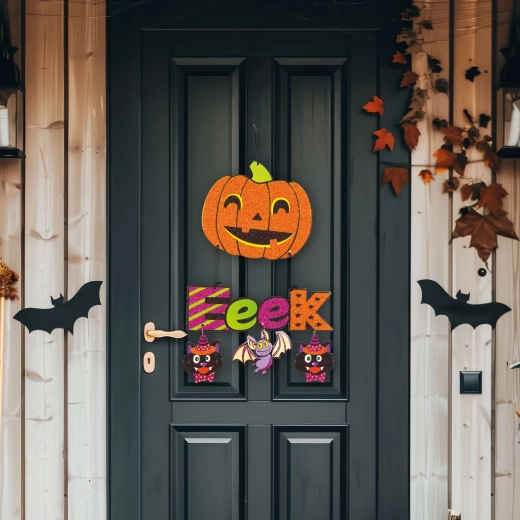 Hanging Halloween Pumpkin Decoration 45 × 23 cm