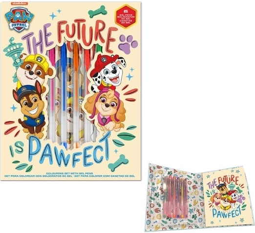 Writing Set with 6 Gel Pens and Lined Notebook PAW PATROL