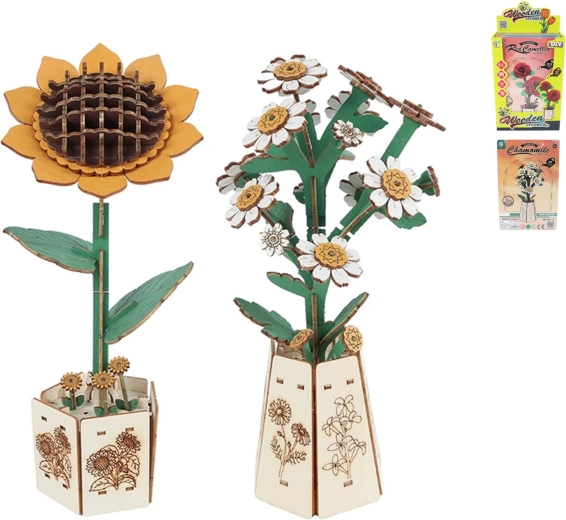 Wooden Building Kit Build a Plant – Flower 20.5 cm
