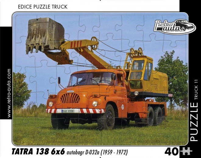 Retro Puzzle Tatra 138 6x6 Autodizalica 40 dijelova
