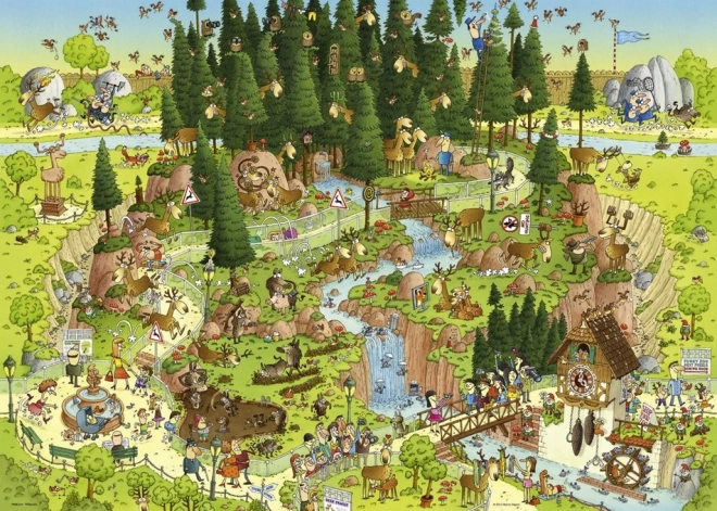 HEYE Puzzle Luda ZOO: Izložba Crna šuma 1000 komada