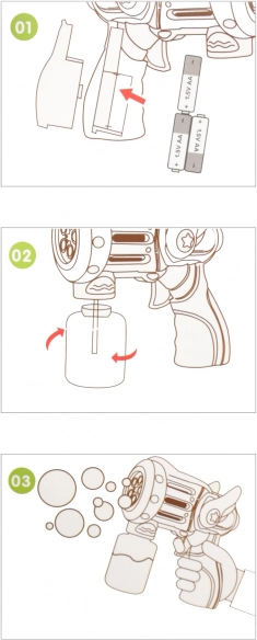 Pištolj za mjehuriće sa spremnikom