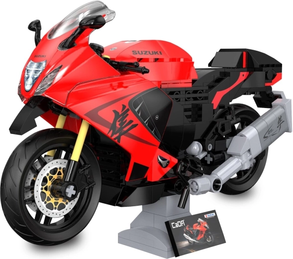 CaDA Suzuki Hayabusa Motorcycle Building Set 1:12 Red