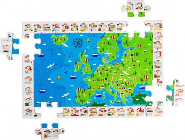 Bigjigs Toys drvene podne puzzle karta Europe – 48 dijelova
