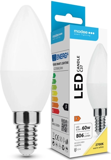 LED žarulja svijećasta C37 8,5 W E14 806 lm toplo bijela Modee