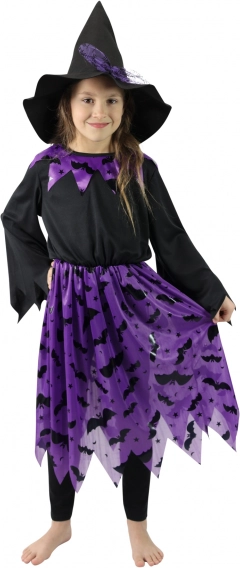 Dječji kostim vještice s klobukom i šišmišima