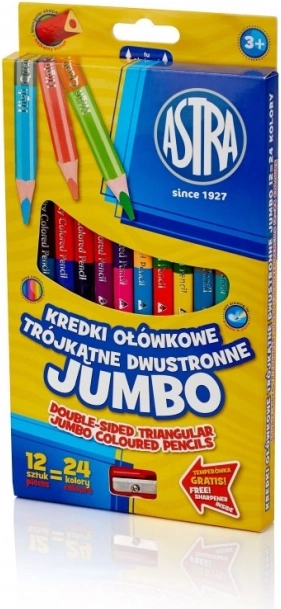 Astra Trokutaste Dvostrane Pastelne Bojice Jumbo 24 Boja