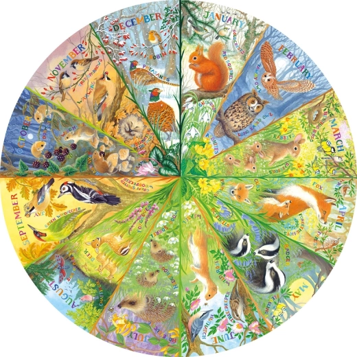 Okrugle puzzle Godina u šumi 500 dijelova GIBSONS