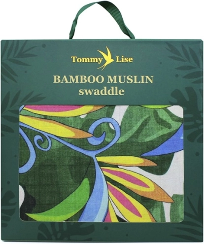 Bambusova muslin pelena Tommy Lise Lush Garden 120 × 120 cm