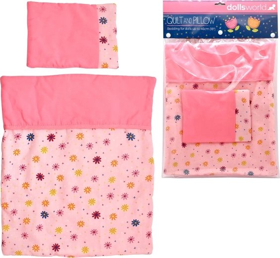 Dolls World poplun i jastučić za lutke 46 cm