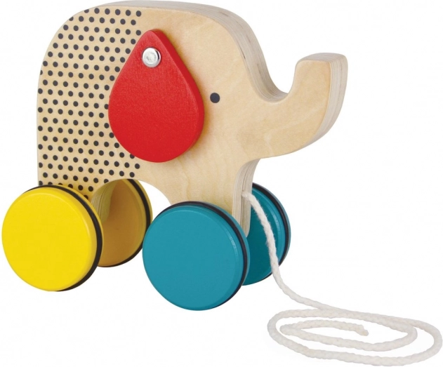 Petit Collage drveni vučni slon