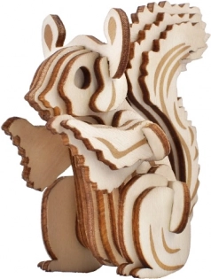 Woodcraft drvene 3D puzzle – vjeverica