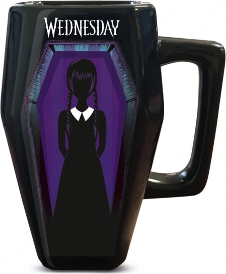 3D šalica u obliku lijesa s motivom Wednesday