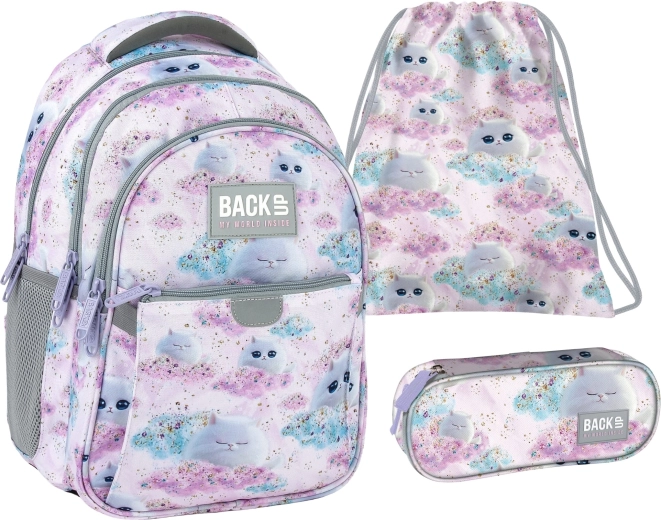 Value school set BackUP Dreamy 3-in-1 (backpack, pencil case and gym bag)