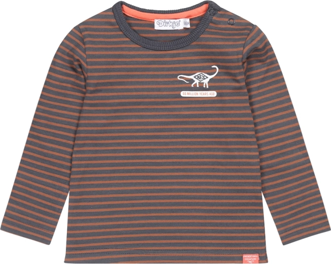 Dirkje dječačka majica dugih rukava tamnoplava prugasta vel. 86