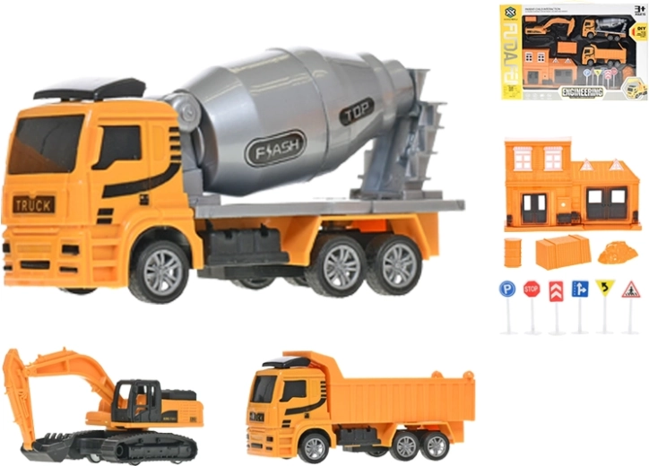 Set građevinskih vozila s povratnim pogonom 12–14 cm, 3 kom