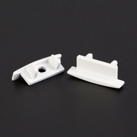 White end caps for aluminum LED profile 41011, 2 pcs