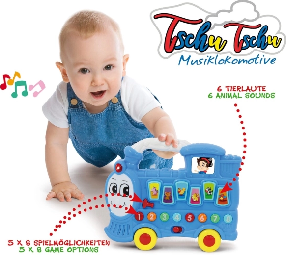 Jamara musical train Tschu Tschu blue