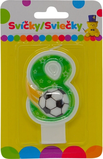 Rođendanska svijeća broj 8 s loptom