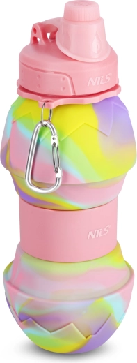 Sklopiva silikonska boca NILS Camp 700 ml ružičasta