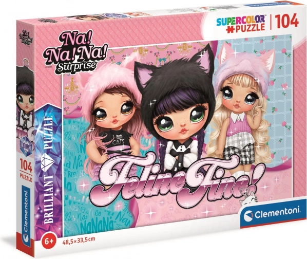 Clementoni Brilliant puzzle Na! Na! Na! Surprise Sjajne mace, 104 dijelova