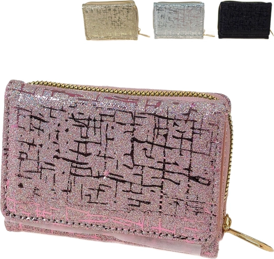 Girls' glittery zip wallet - 1 piece