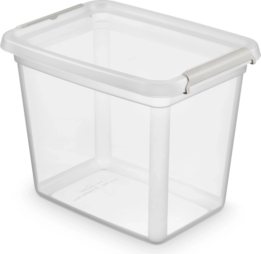 Basestore plastična kutija za pohranu s poklopcem i kopčama 20 l