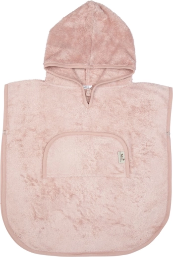 Timboo bamboo poncho with V-neck cutout misty rose