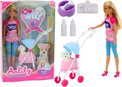 Lutka Anlily s psićem u kolicima