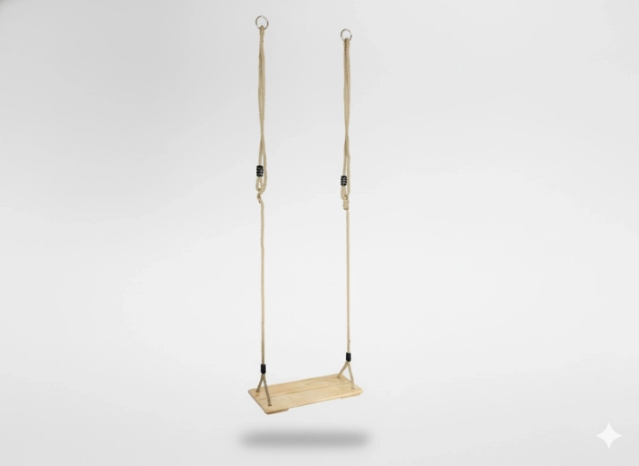 Drvena dječja ljuljačka 45 × 19,5 × 1,6 cm