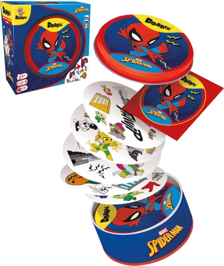 Asmodee Dobble Spider-Man – brza igra opažanja u limenoj kutijici