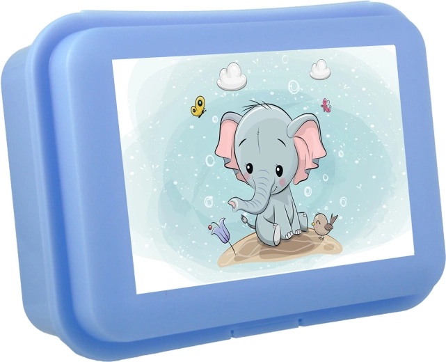 Kutija za užinu sa slonićem s klik zatvaračem, plastika, mix boja 16 × 11 × 5,5 cm