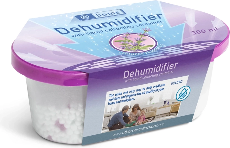Moisture absorber with container and lavender scent, 300 ml