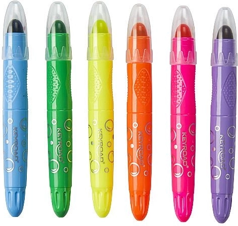 Gelneon pastelne bojice KEYROAD, set od 6 kom