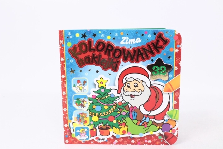 Winter Coloring Book with Stickers