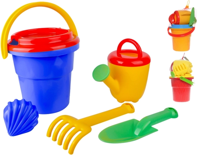 Set za pijesak s kantom 18 cm, 6 dijelova