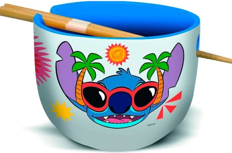 STOR keramička zdjela za ramen s štapićima Stitch