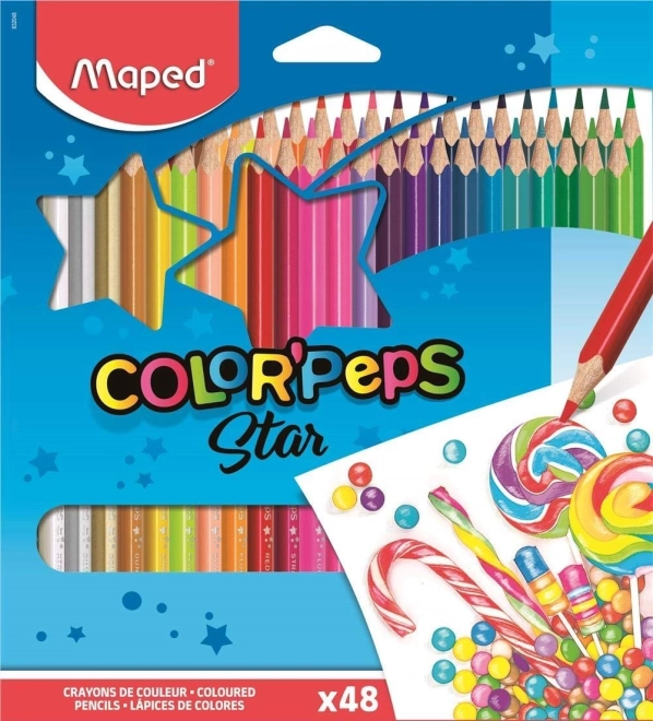 Trokutaste bojice MAPED Color'Peps, set od 48 boja