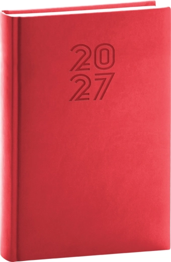 Notique Aprint dnevni planer 2027 crveni 15 × 21 cm