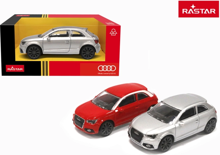 Metalni autić Audi A1 RASTAR u mjerilu 1:43 crveni - 1 kom