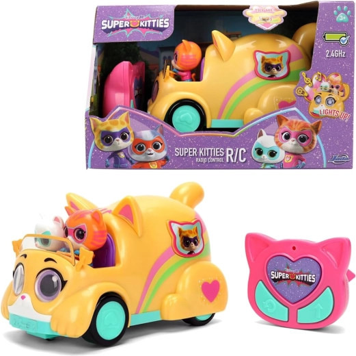 Jada Toys SuperKitties Remote-Controlled RC Car with Ginny and Bitsy