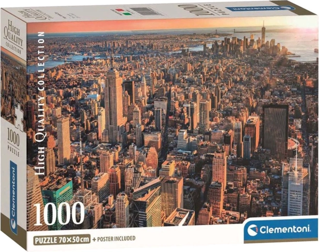 Puzzle CLEMENTONI New York – pogled na Manhattan, 1000 dijelova